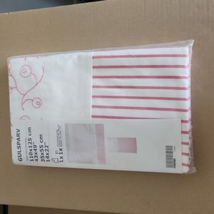 IKEA GULSPARV Crib duvet cover/pillowcase, stripe, red 43 x 49 / 14 x 22 "